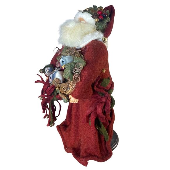 Vintage Rustic Santa Figurine Country Christmas Decor Holiday Season Farmhouse - Picture 3 of 6